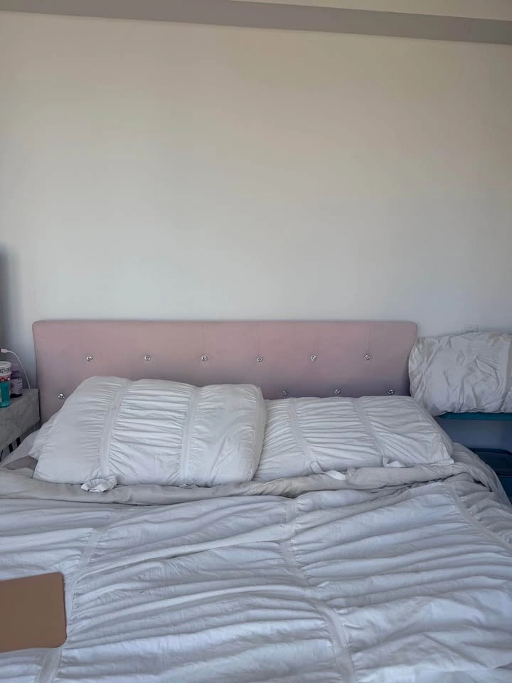 Pink Bed Frame with Crystals (Queen) - photo 2