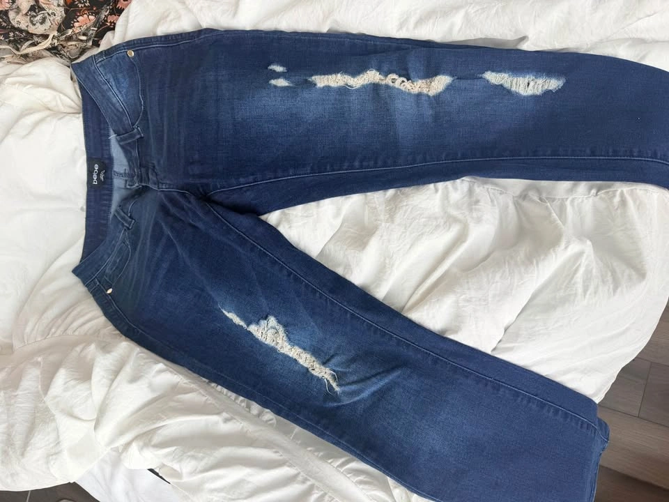 Bebe Distressed Skinny Jeans - photo 2
