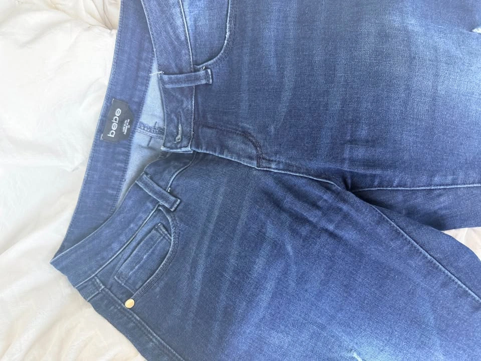 Bebe Distressed Skinny Jeans - photo 3