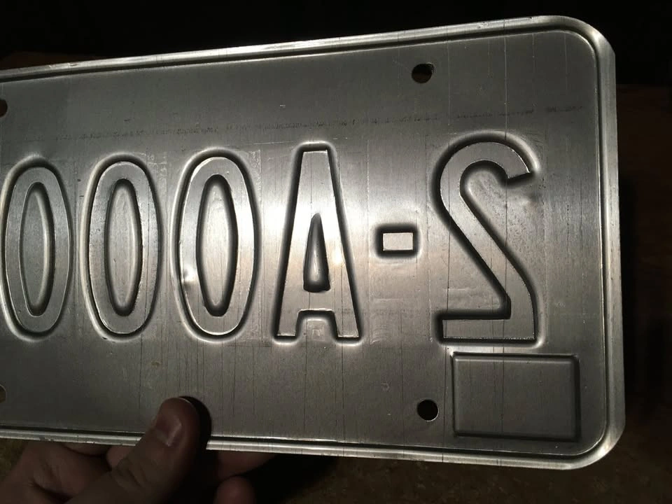VINTAGE 1977 TENNESSEE SAMPLE LICENSE PLATE # 2-A0000 - photo 4