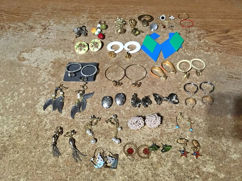 Lot of 21 Pairs of Earrings and 16 Singles