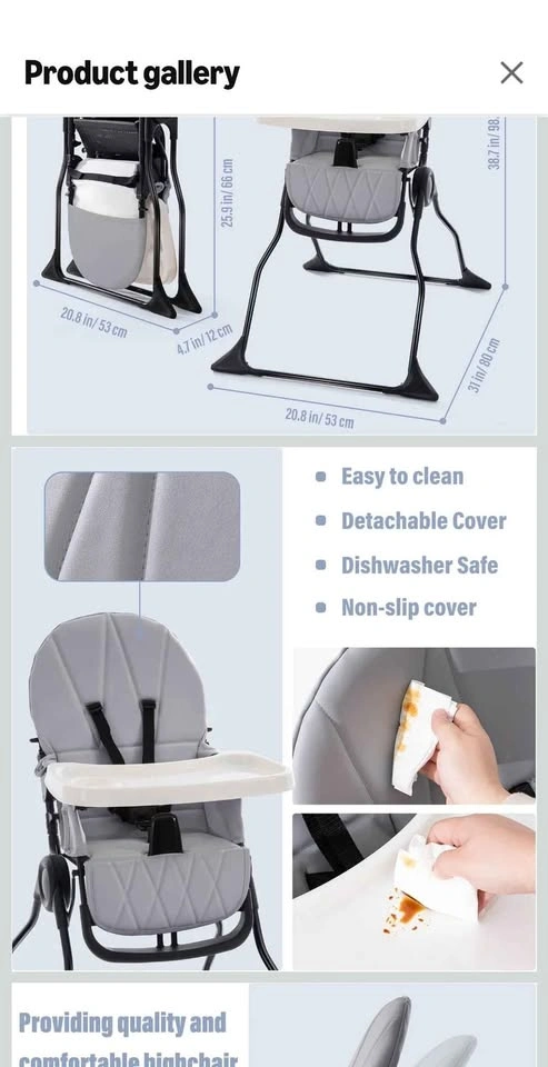 Foldable High Chairs for Baby and Toddler - photo 2
