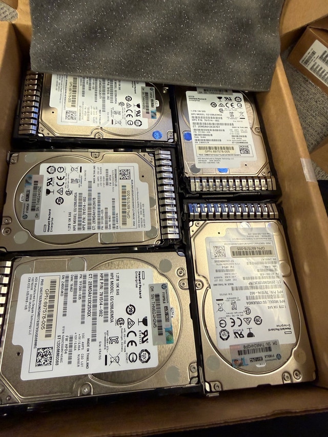 HPE 1.2TB 10K SAS Hard Drives