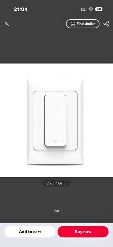 Smart wall switch x 8, no neutral required