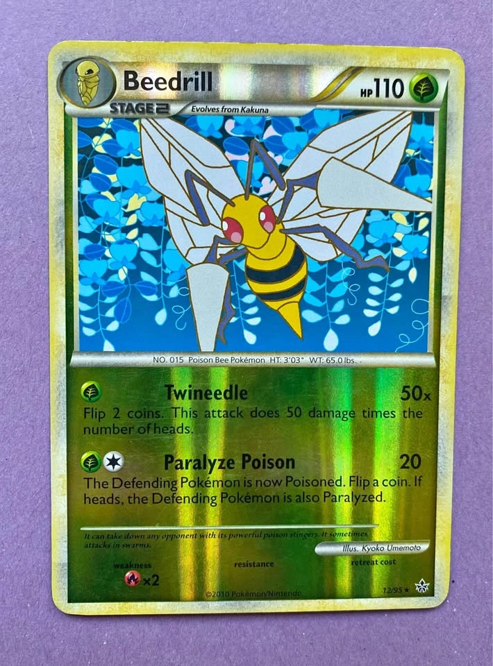 Beedrill 12/95 Reverse Holo Pokemon Card
