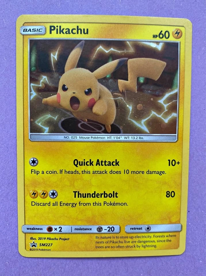Pikachu SM227 Promo Pokemom Card