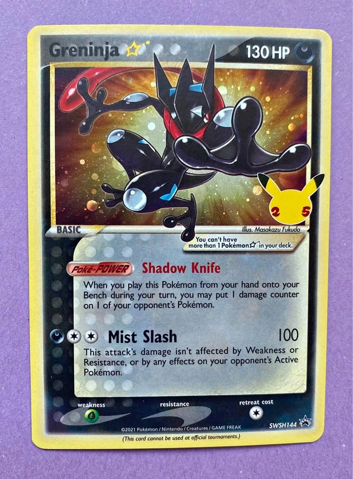 Greninja Gold Star SWSH144 Promo Pokemon Card