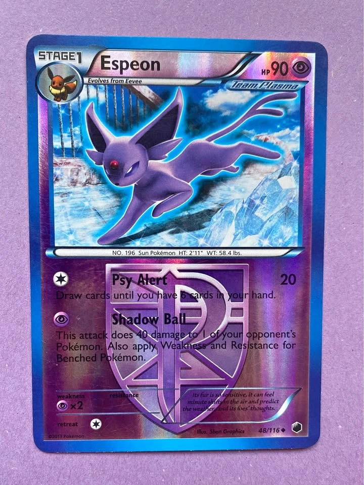 Espeon Team Plasma 48/116 Reverse Holo Pokemon Card