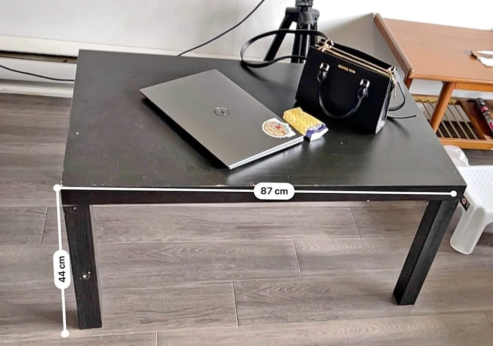 Small IKEA black coffee table
