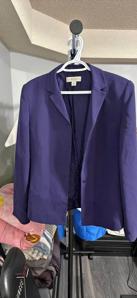 Casual Corner Dark Purple Blazer