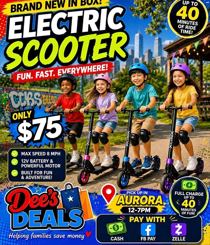 Electric Scooter BRAND NEW IN BOX ONLY $75