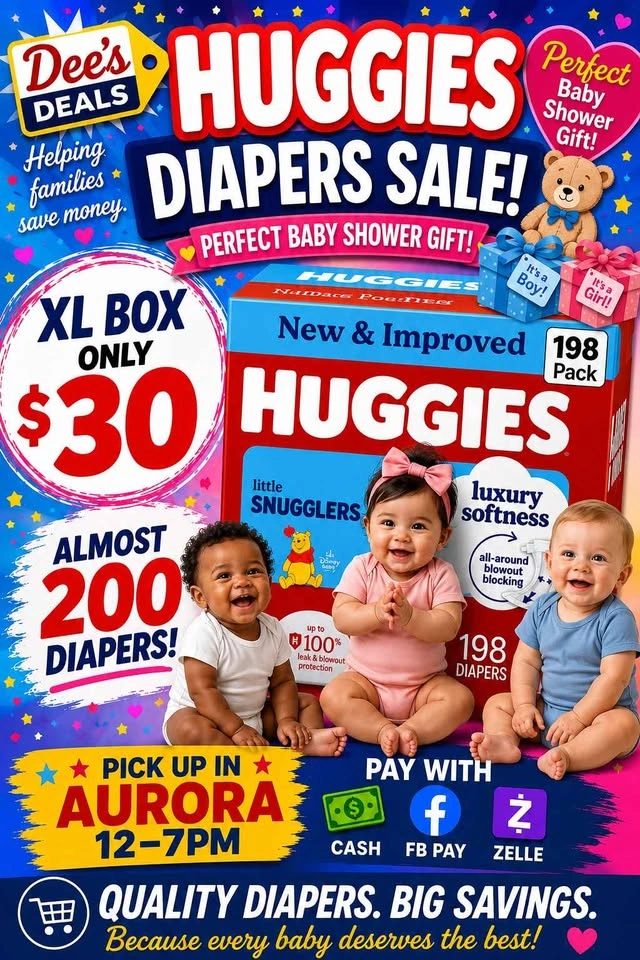 Huggies Huge Box 198 Diapers!! Only $30 - photo 2