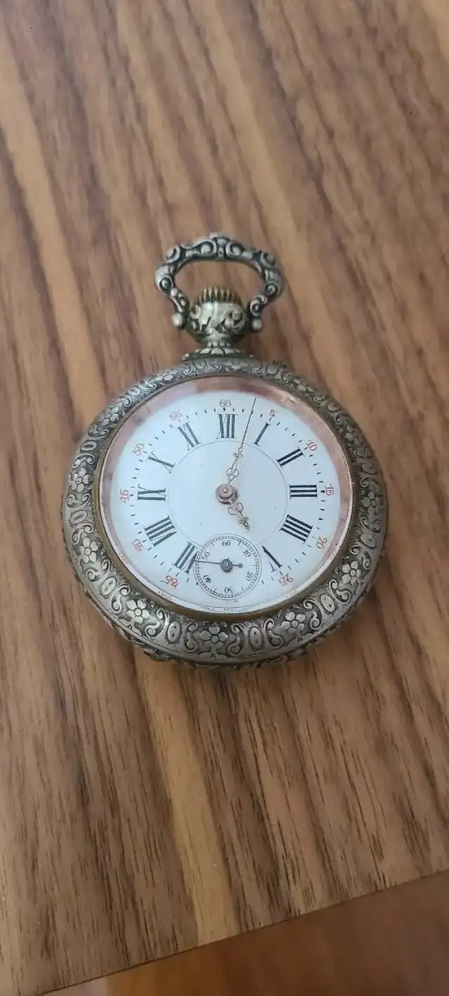 Vintage Masonic Pocket Watch real silver - Swiss