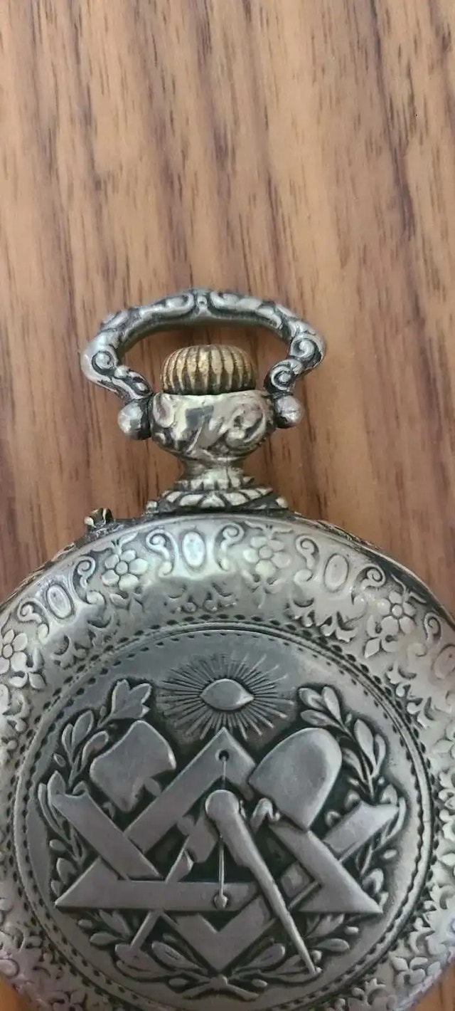 Vintage Masonic Pocket Watch real silver - Swiss - photo 3