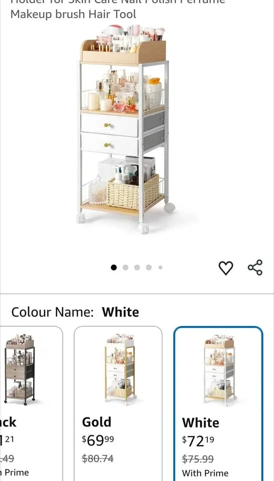 Makeup Organizer, Floor Skincare Organizers with Drawers - photo 2