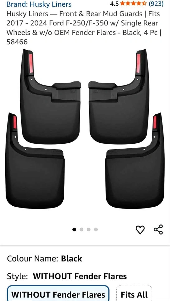 Husky Liners Front & Rear Mud Guards for Ford F-250/F-350