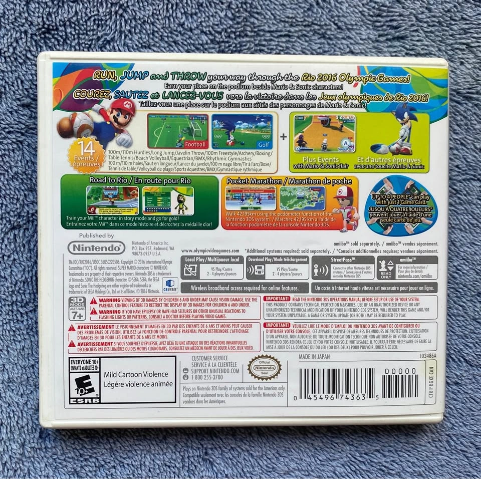 Mario & Sonic Rio 2016 Olympic Games Nintendo 3DS - photo 3
