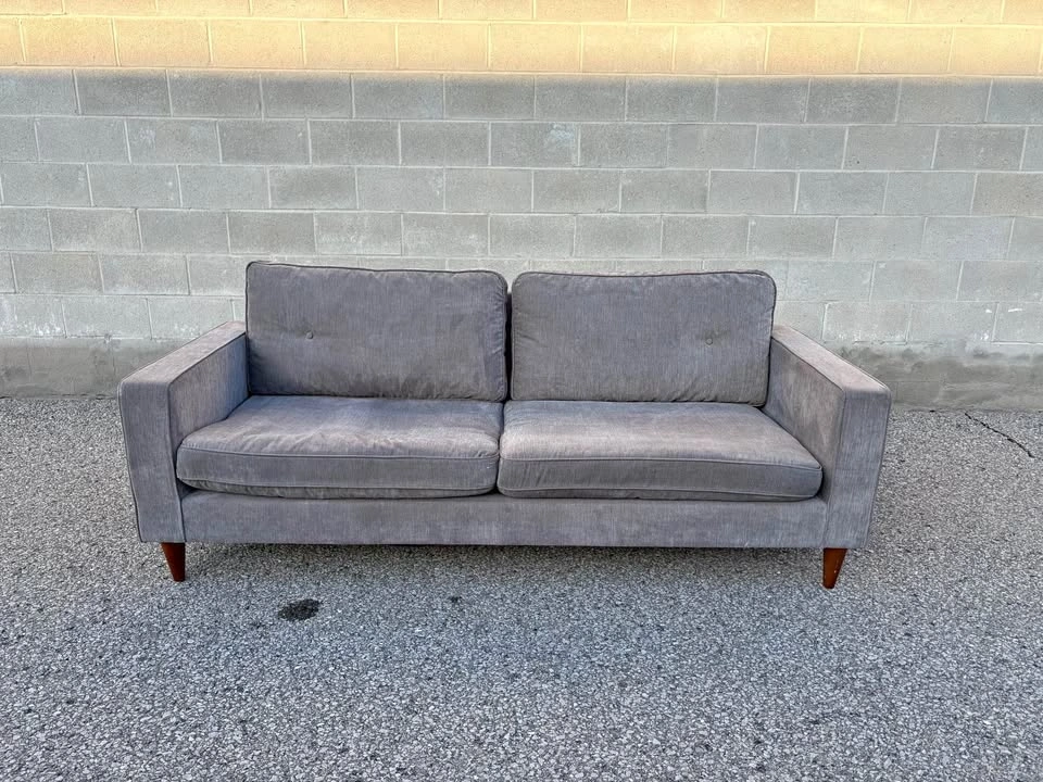 Grey Two Seater Love Seat Sofa - Free Delivery