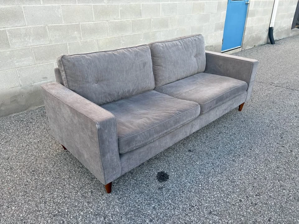 Grey Two Seater Love Seat Sofa - Free Delivery - photo 2