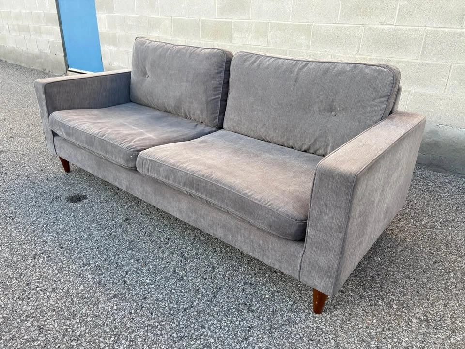 Grey Two Seater Love Seat Sofa - Free Delivery - photo 3