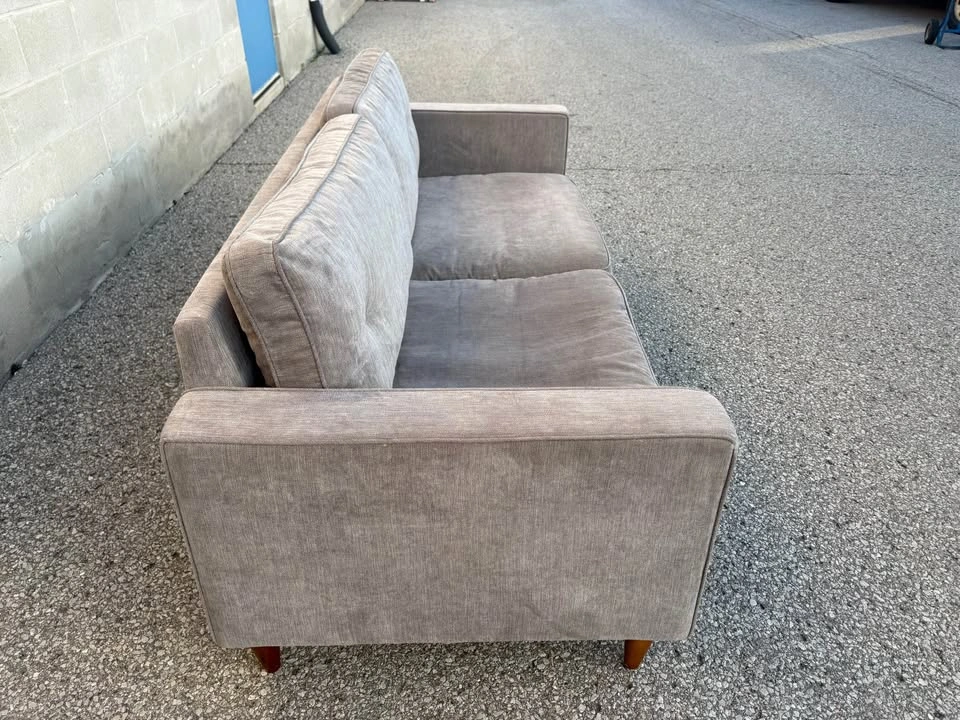 Grey Two Seater Love Seat Sofa - Free Delivery - photo 4