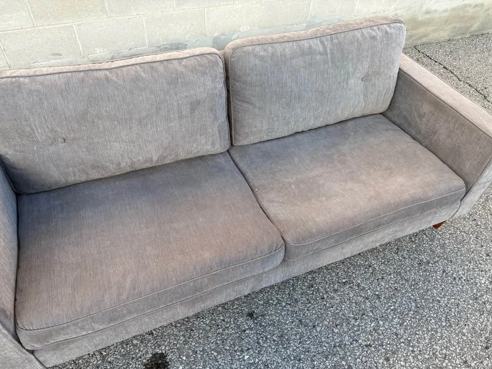 Grey Two Seater Love Seat Sofa - Free Delivery - photo 5