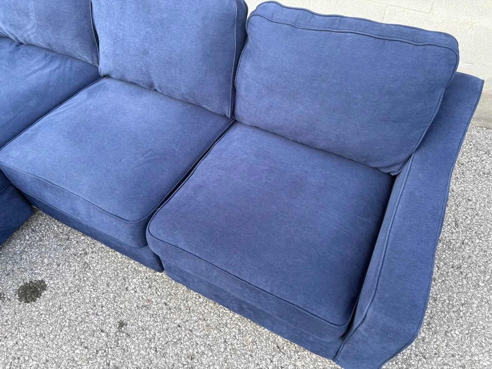 Blue Sectional Sofa with Chaise and Storage - Free Delivery - photo 5