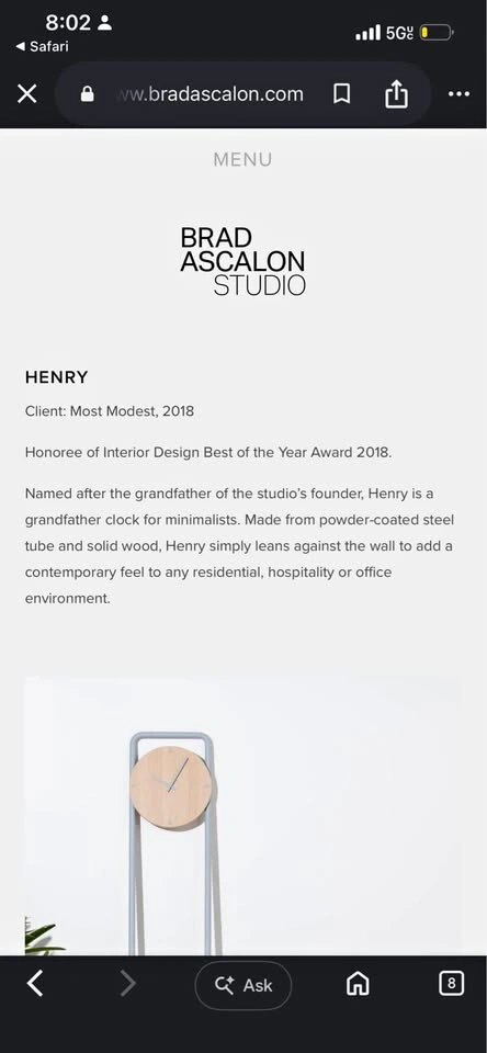 HIGHTOWER HENRY WALL CLOCK