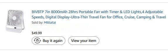 Portable Travel Fan (Brand New) - photo 2