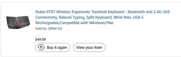 BRAND NEW Nulea RT07 Wireless Ergonomic Split Keyboard - photo 2