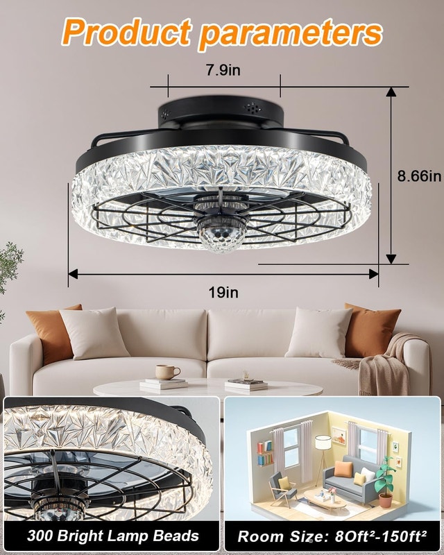 Disco Ceiling Fans with Lights (Brand New) - photo 3