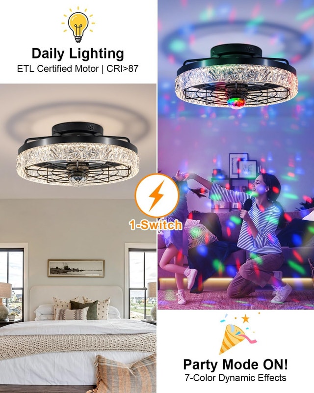 Disco Ceiling Fans with Lights (Brand New) - photo 4