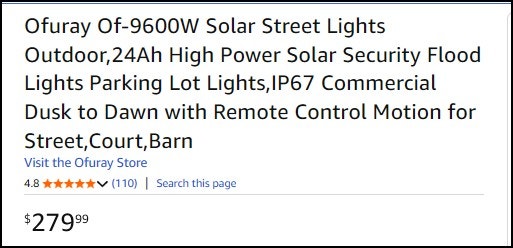 9600W Solar Street Lights Outdoor (Brand New) - photo 2