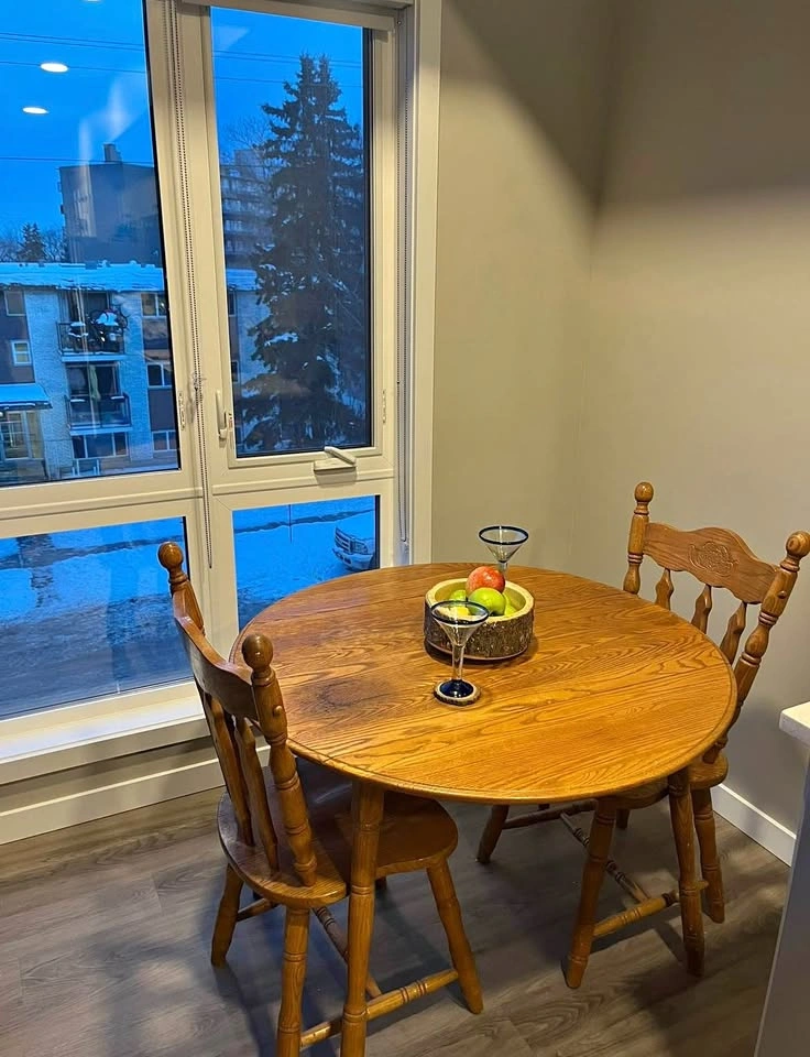 Folding Wood Dining Table and 2 Chairs