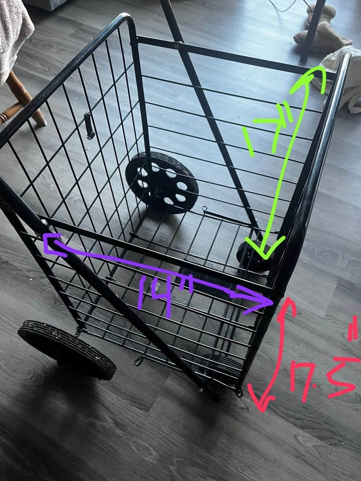 Folding Metal Shopping Cart - photo 3