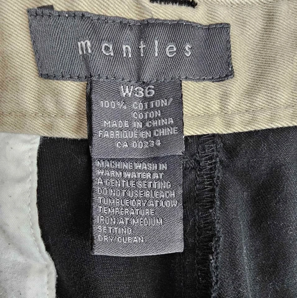 Mantles Men's Black Pleated Chino Shorts - Size W36 - photo 3