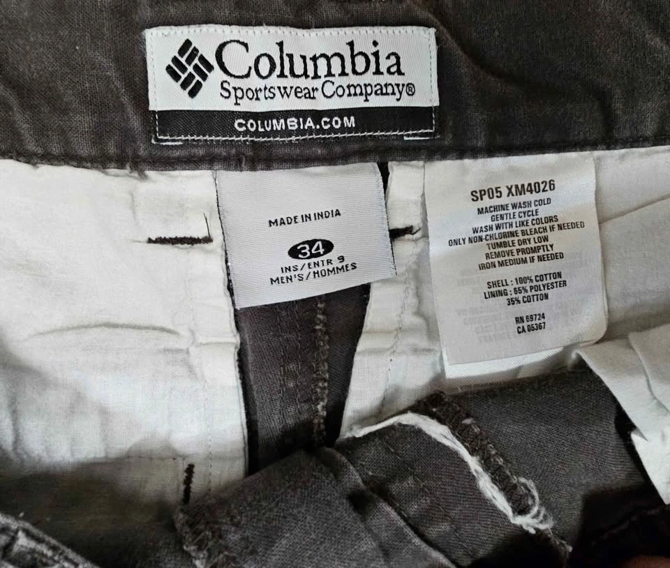 Columbia Men's Outdoor Cotton Cargo Shorts - Size W34 - photo 3