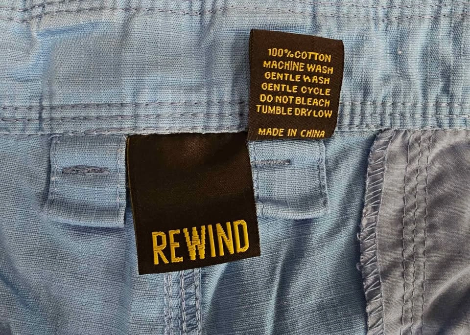 REWIND Men's Sky Blue Ripstop Cargo Shorts - Size W32 - photo 4