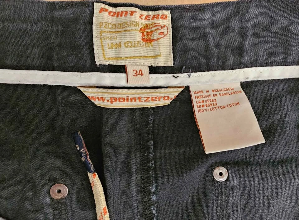 Point Zero Men's Faded Black Cargo Shorts - Size W34 - photo 3