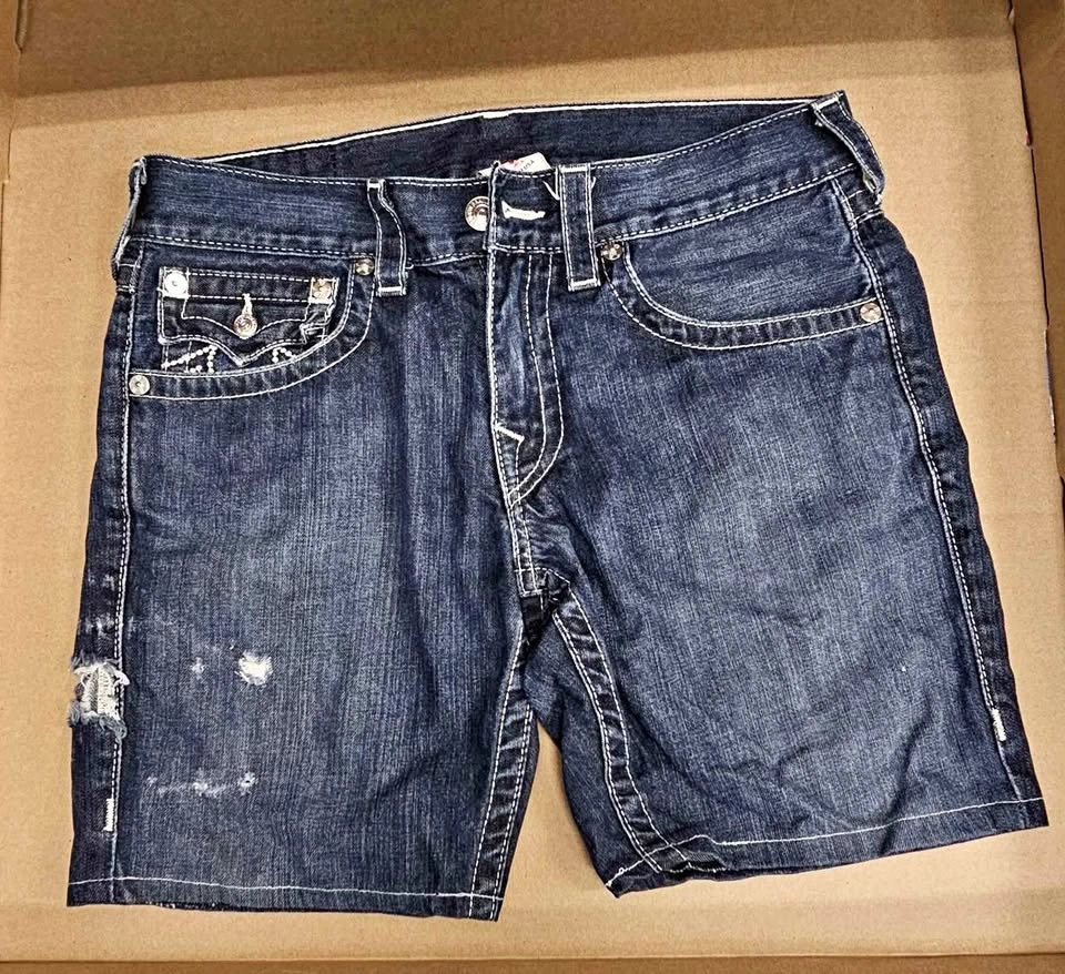 True Religion MADE IN USA Men's Horseshoe Denim Shorts - Size W3