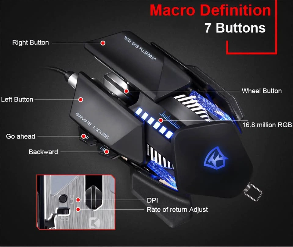 Y-FRUITFUL Mechanical Water-Cooled RGB Gaming Mouse - photo 3