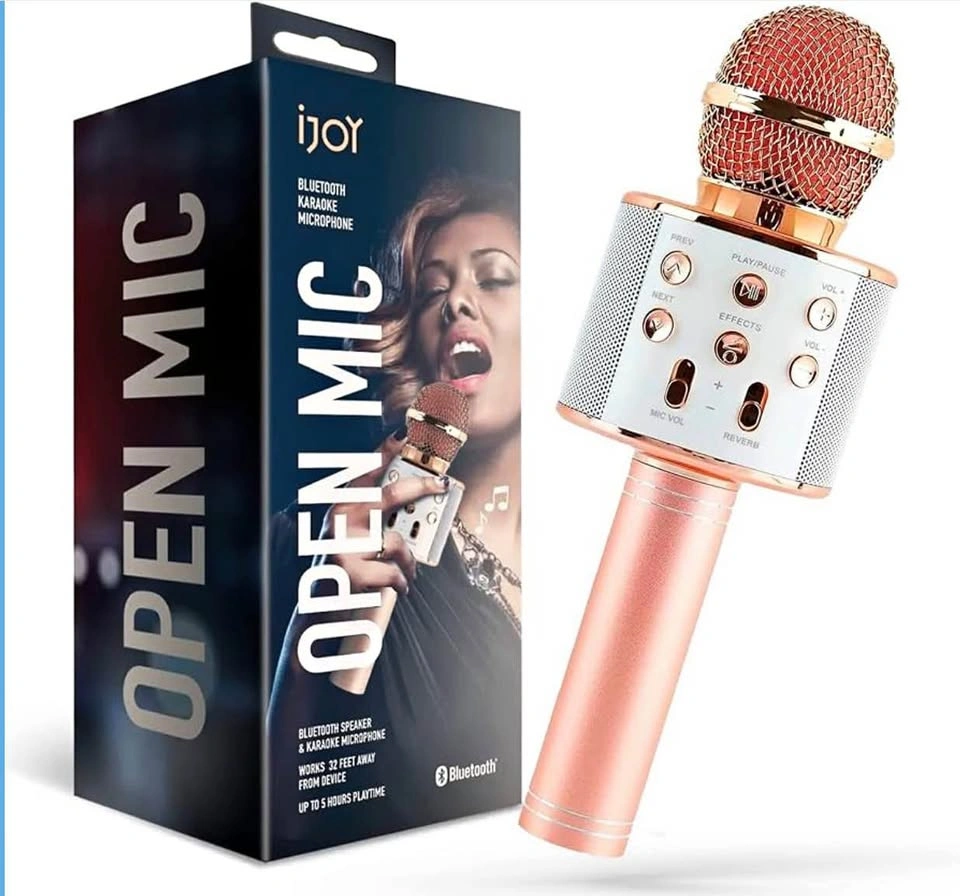iJoy OPEN MIC Wireless Bluetooth Karaoke Microphone & Speaker