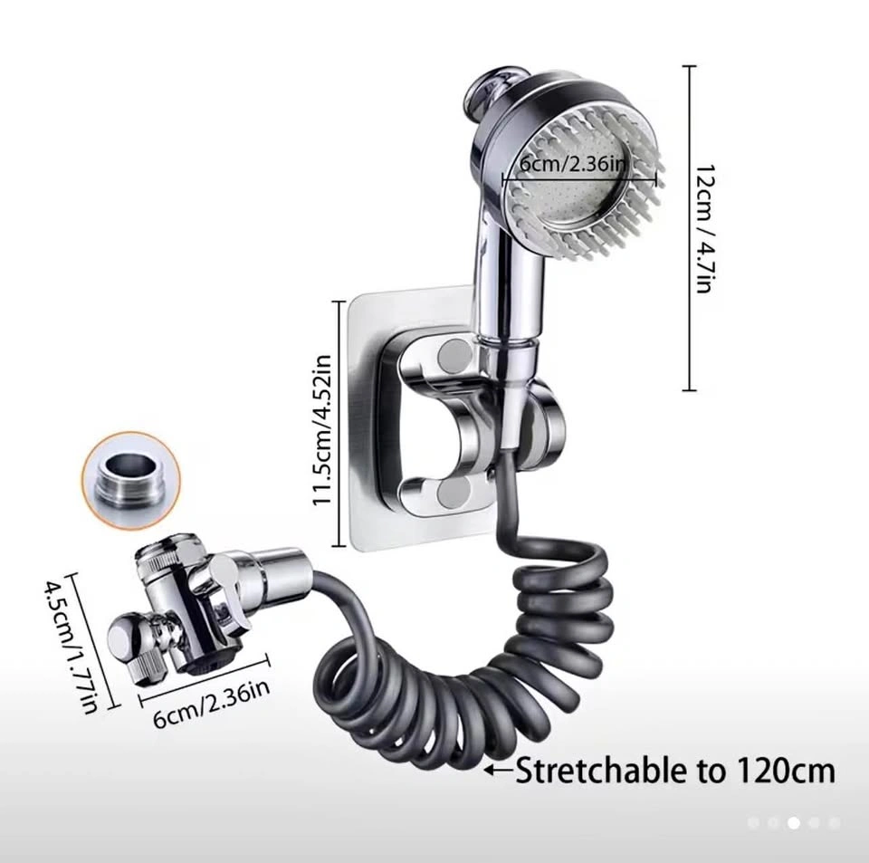 3-Mode Faucet Shower Head Attachment Set with Hose
