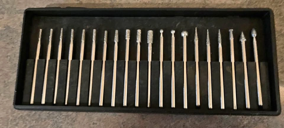 Estate Sale 20-Piece Diamond Burr Bit Set For Rotary Tools