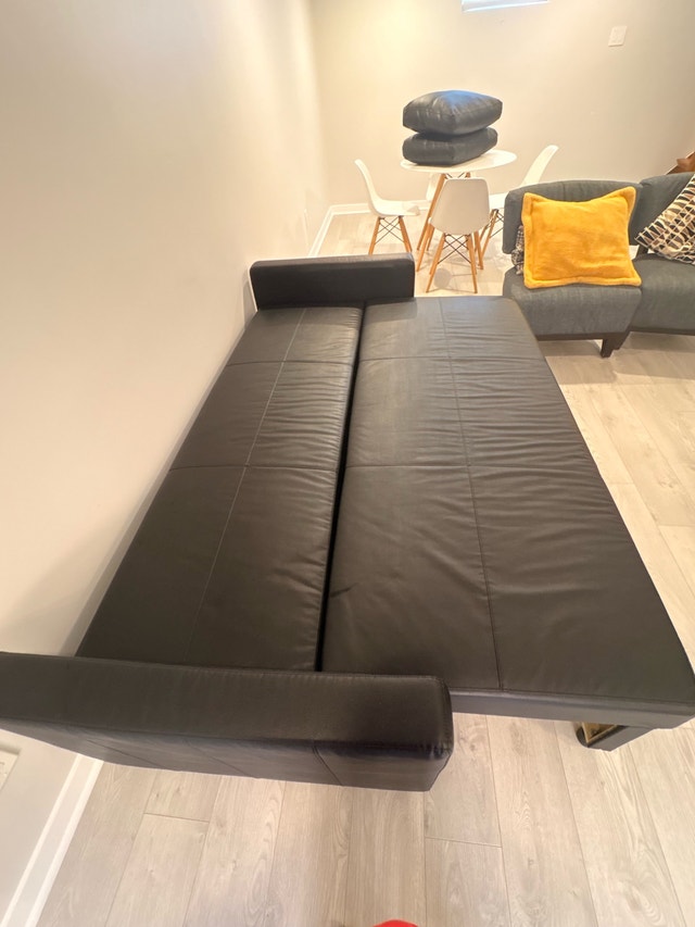 Black Convertible Sofa Bed / Pull-Out Sleeper Couch - photo 3