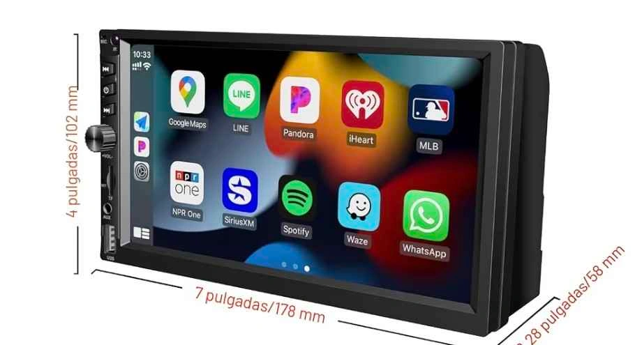 Double DIN Wireless Apple CarPlay Car Stereo 7-inch HD Touchscre - photo 2