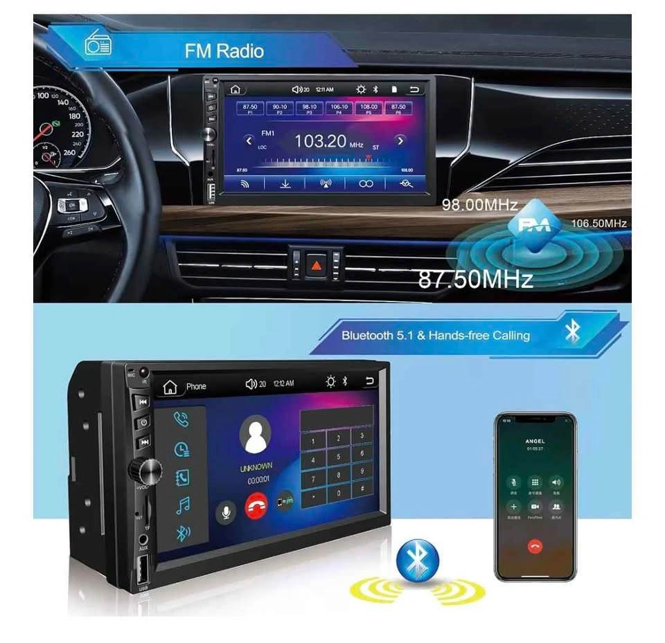 Double DIN Wireless Apple CarPlay Car Stereo 7-inch HD Touchscre - photo 3