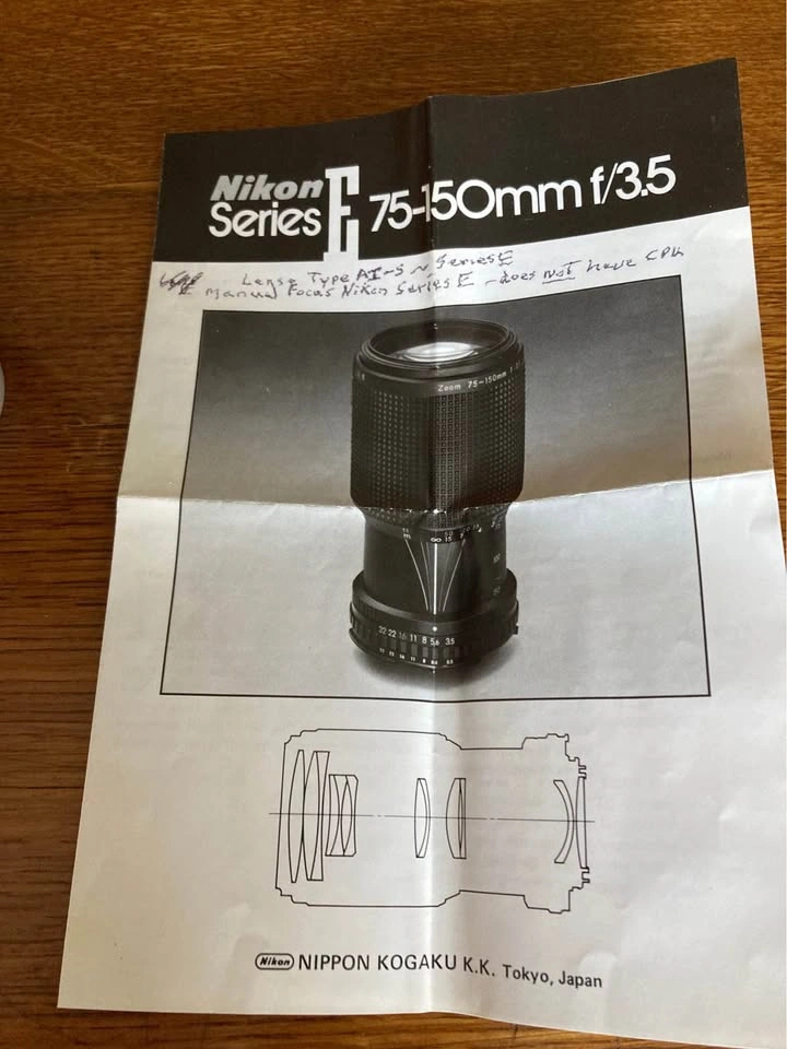 Estate Sale Nikon Series E 75-150mm F3.5 Constant Zoom Lens - photo 3