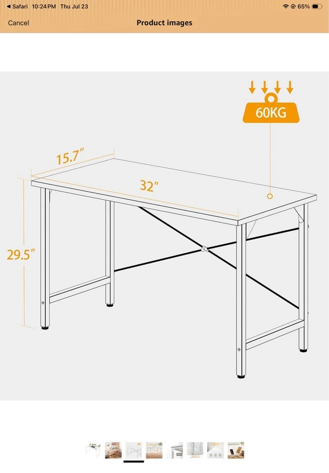 32" Home Office Desk | Modern Computer & Writing Desk - photo 2