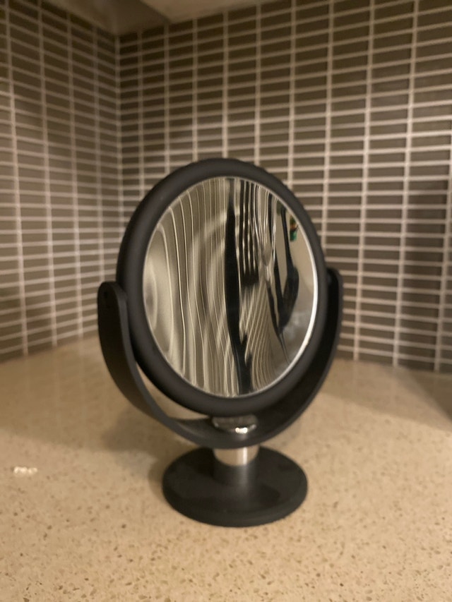 Black Tabletop Vanity Mirror